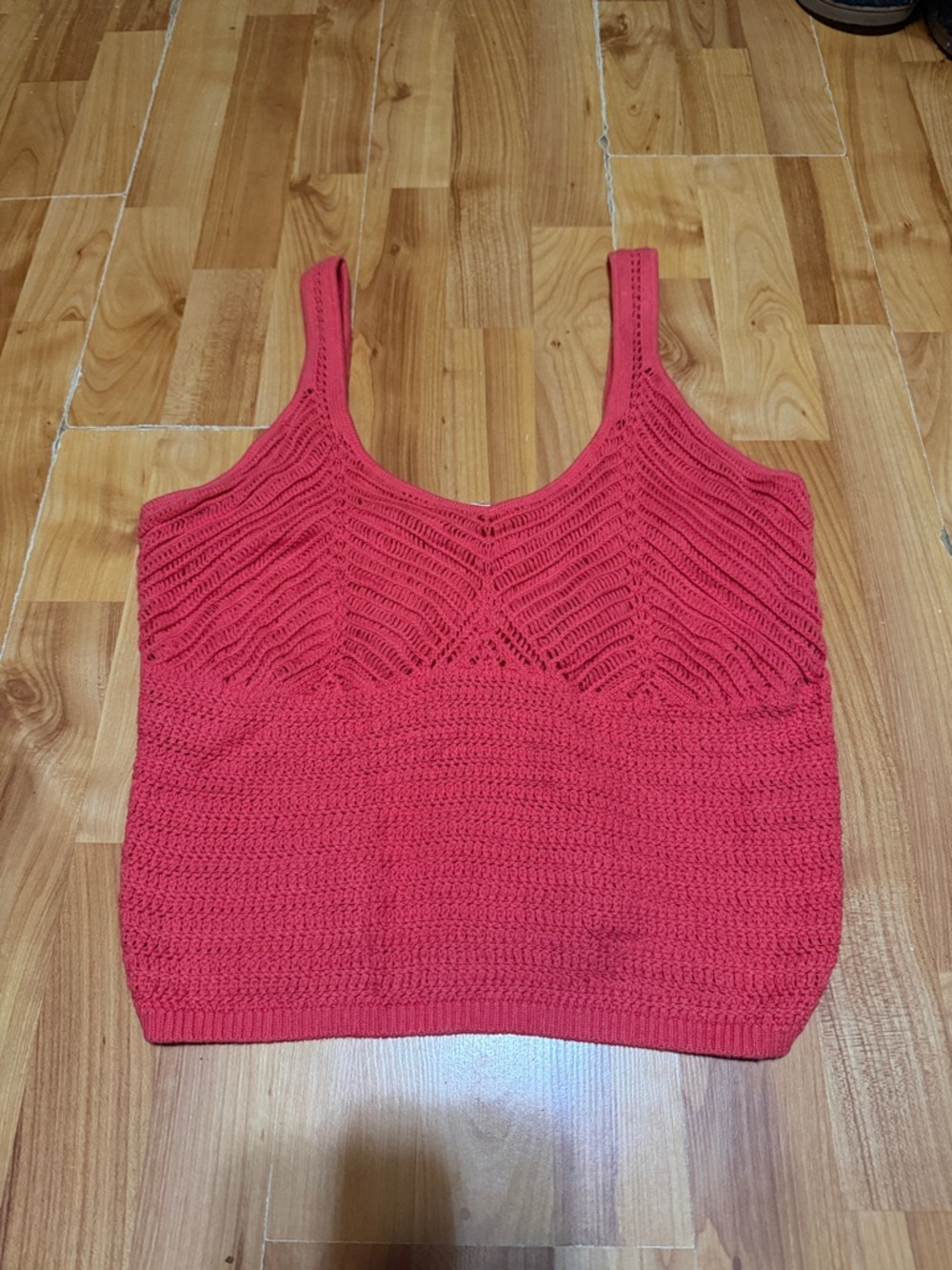 Abercrombie & Fitch Coral Knit Tank Top